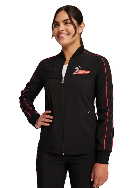 Cherokee CK361A Zip Front Jacket - Black, L