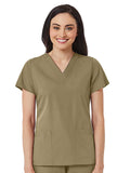 Red Panda - Women's V-Neck Two Pocket Top [1]