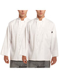 2-PACK Chef Code Francesco Classic Chef Coat with Cloth Knot Buttons