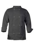 Chef Coat with 8 Pearl Buttons, Double Breasted Front