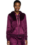 Amp - Women's Velour Zip Front Logo Hoodie