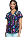 Women's Just My Stripe V-Neck Print Top