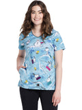 Tooniforms - Women's V-Neck Print Top