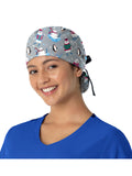 Zoe+Chloe - Women's Tie-Back Ponytail Scrub Cap