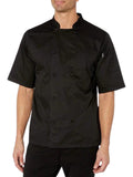 Lightweight Cool Breeze Chef Coat Short Sleeve w/ Mesh Inlay