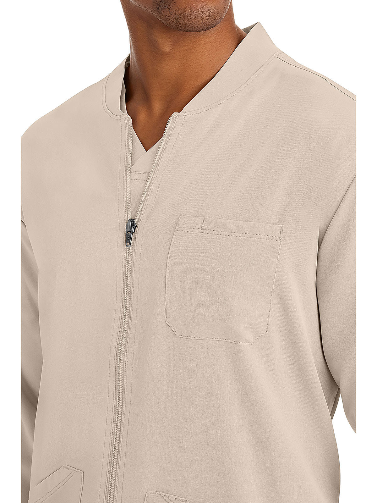 HH Works - Men's Michael Zip Front Solid Scrub Jacket – Scrubs Uniforms